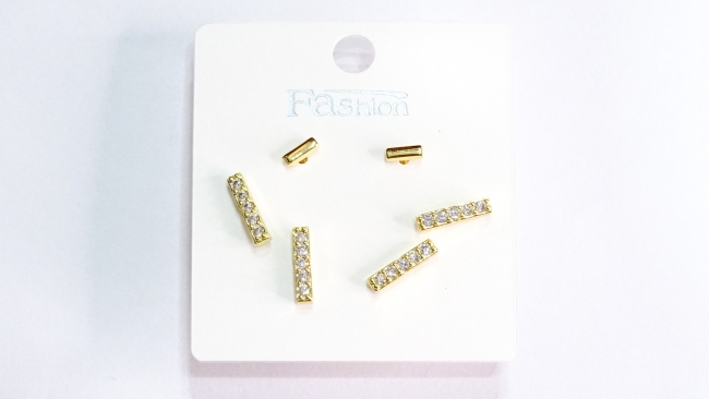 SET AROS ACERO DORADO