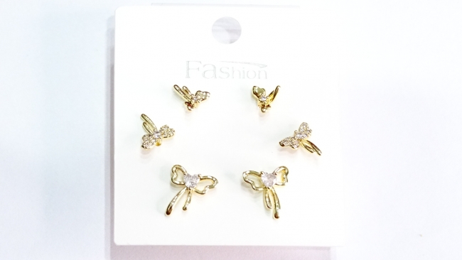 SET AROS ACERO DORADO 