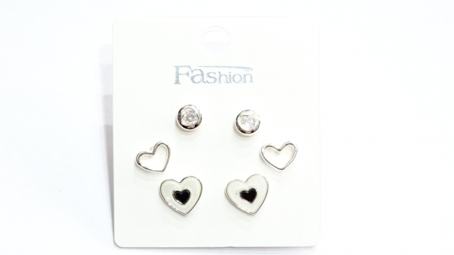 SET AROS ACERO BLANCO 