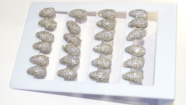 BLISTER AROS ACERO STRASS X 12