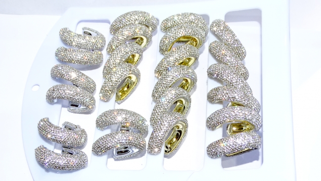 BLISTER AROS ACERO STRASS X 12