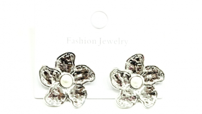 AROS ACERO BLANCO FLOR