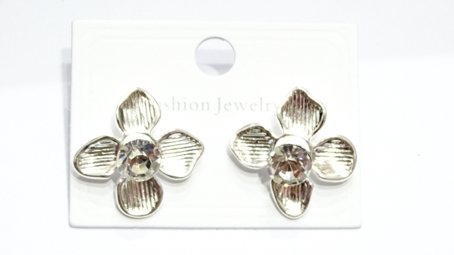 AROS ACERO BLANCO FLOR