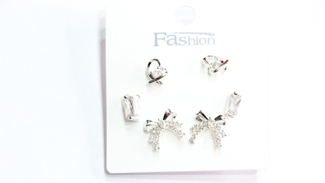 SET AROS ACERO BLANCO