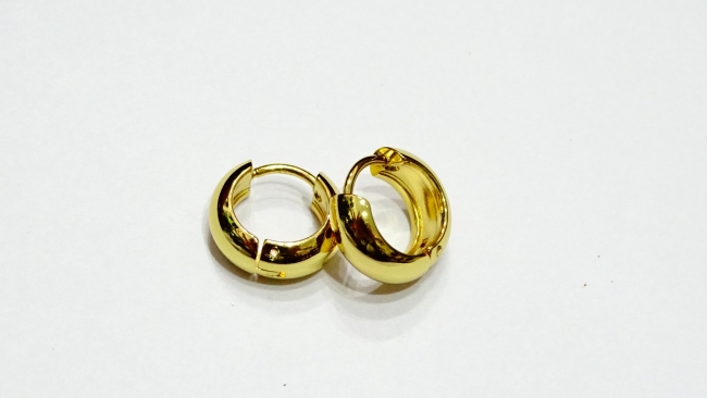 AROS ACERO DORADO 1,4 CM 
