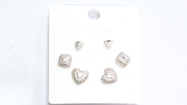 SET AROS ACERO BLANCO