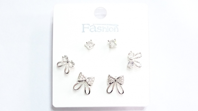 SET AROS ACERO BLANCO