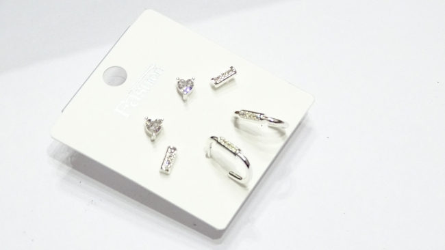 SET AROS ACERO BLANCO 