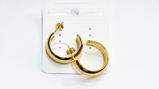 AROS ACERO DORADO 2,4 CM 
