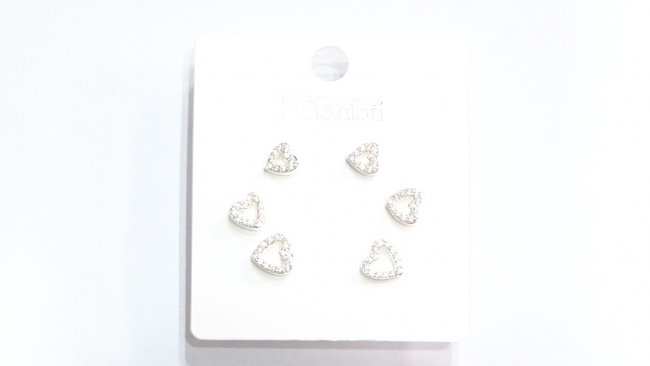 SET AROS ACERO BLANCO