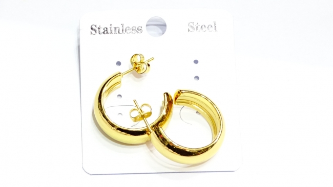 AROS ACERO DORADO 2,2 CM 
