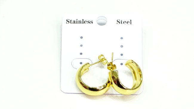 AROS ACERO DORADO 2 CM 
