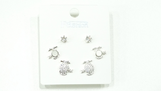 SET AROS ACERO BLANCO