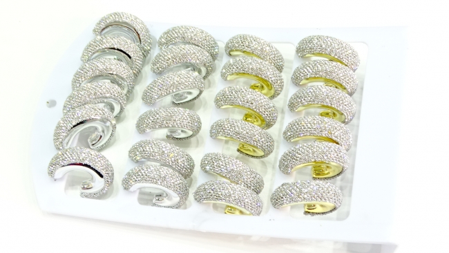 BLISTER AROS ACERO STRASS X 12