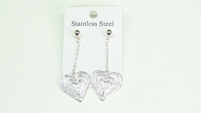 AROS ACERO BLANCO CORAZON