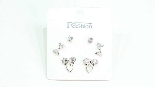 SET AROS ACERO BLANCO