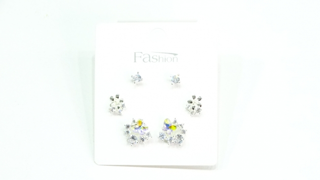 SET AROS ACERO BLANCO