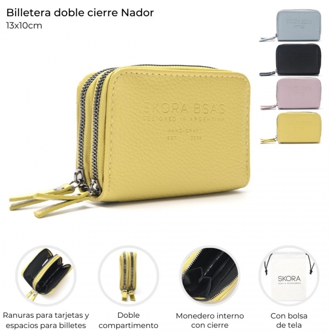 BILLETERA DOBLE CIERRE NADOR SKORA