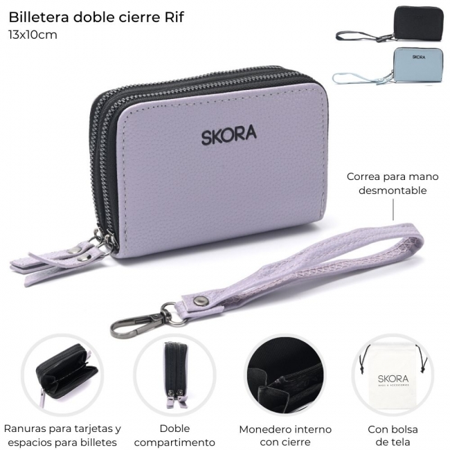BILLETERA DOBLE CIERRE RIF SKORA