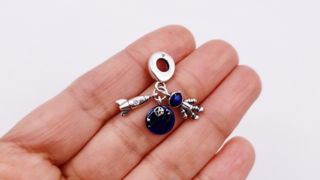 DIJE PLATA CHARM ASTRONAUTA