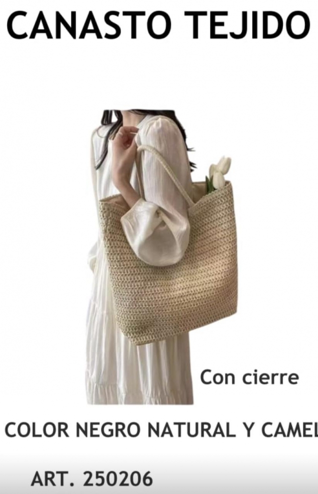 BOLSO DE PLAYA CUADRADO YUTE