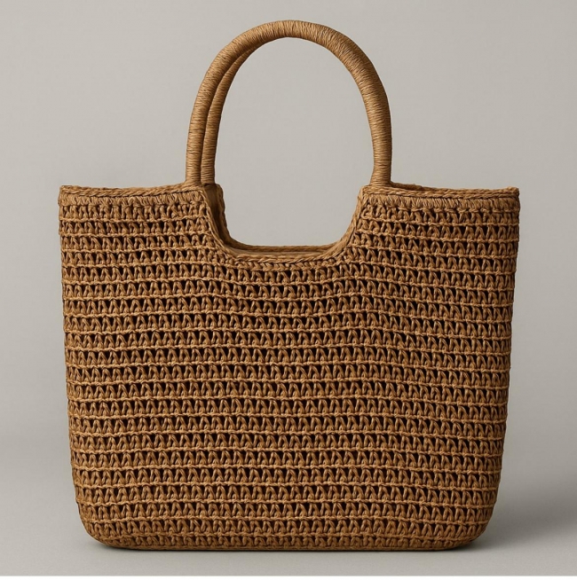 BOLSO DE PLAYA CUADRADO YUTE