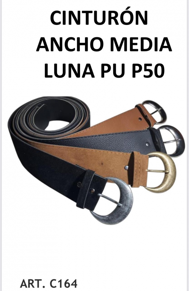 CINTO HEBILLA MEDIALUNA P50 GAMUZA