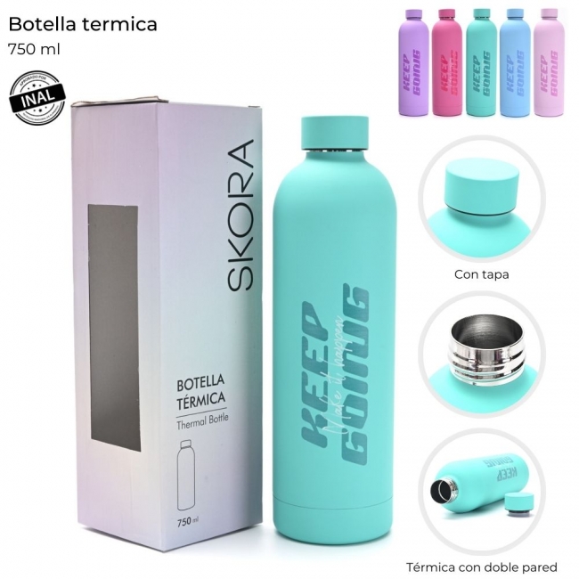 BOTELLA TERMICA CON TAPA SKORA 750 ML