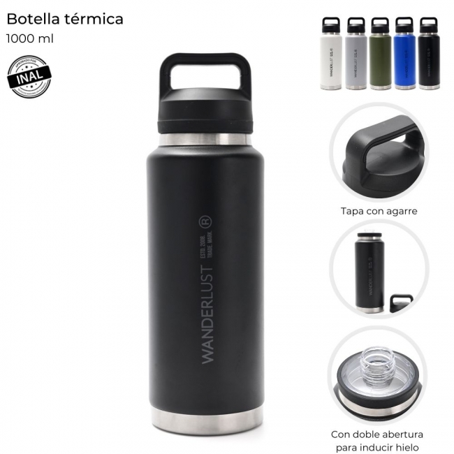 BOTELLA TERMICA CON TAPA 1000 ML