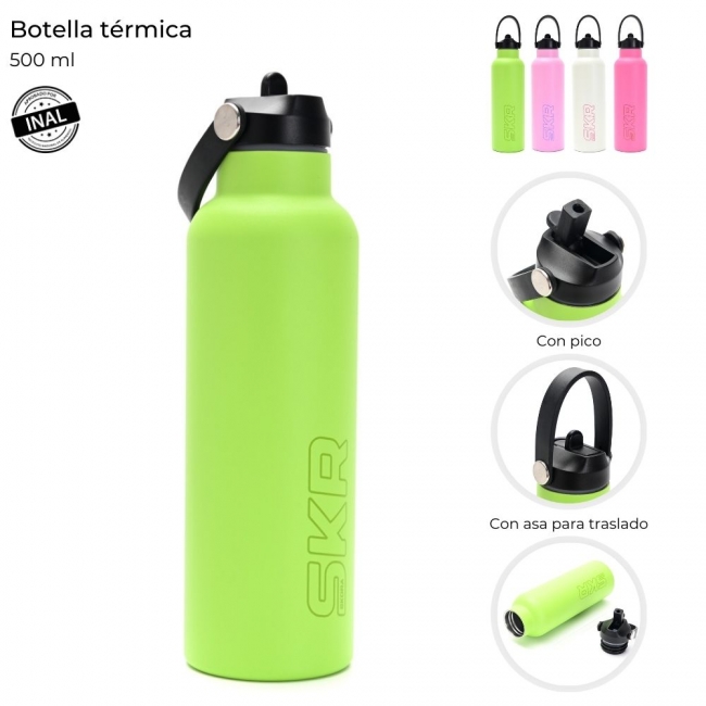BOTELLA TERMICA CON PICO SKORA 500 ML