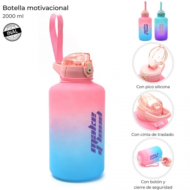 BOTELLA MOTIVACIONAL DEGRADE SKORA 2000 ML