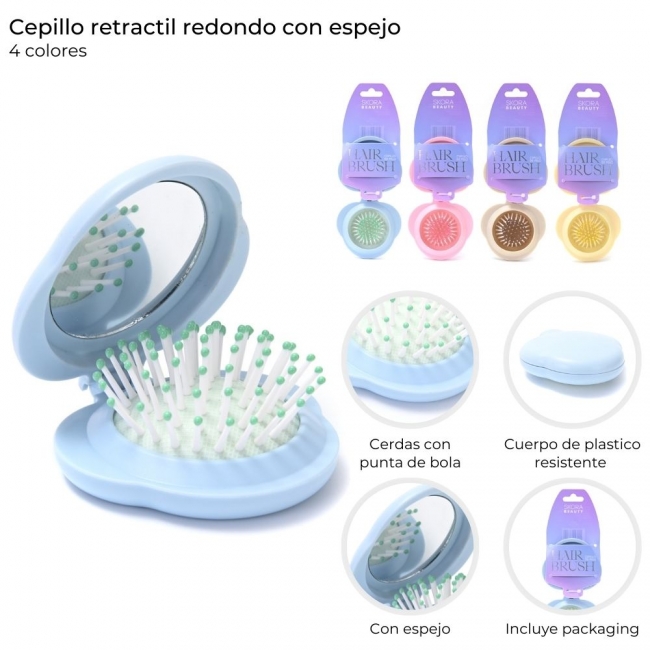CEPILLO RETRACTIL CON ESPEJO SKORA