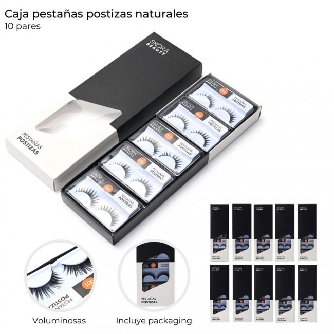 CAJA PESTAÑAS POSTIZAS X10 PARES SKORA