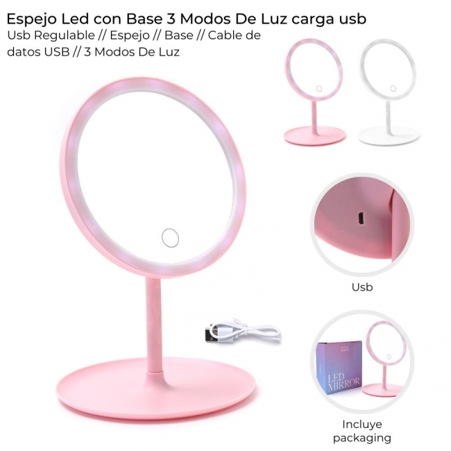 ESPEJO LED USB SKORA
