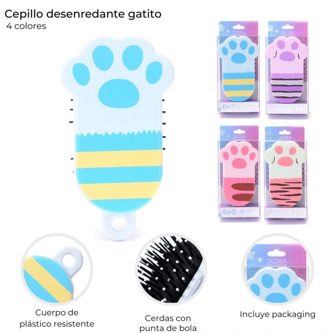 CEPILLO DESENREDANTE GATITO SKORA
