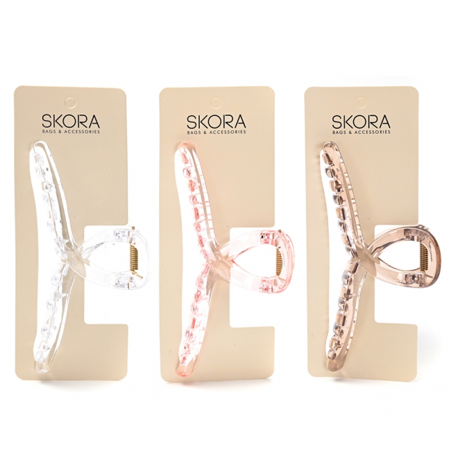 BROCHE TRANSPARENTE X 12 SKORA