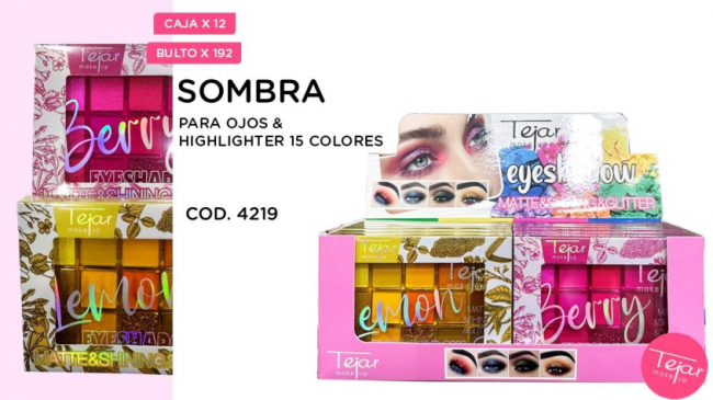 SOMBRAS OJOS 15 COLORES LEMON TEJAR 