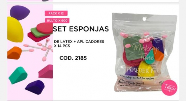 SET ESPONJAS Y APLICADORES TEJAR 
