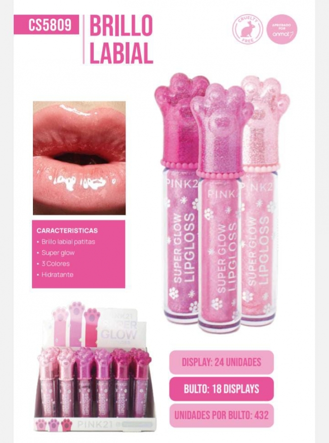 LIP GLOSS SUPER GLOW PINK 21