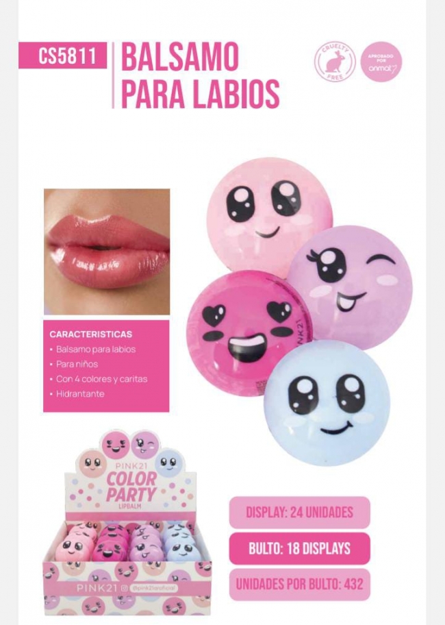 LIP BALM COLOR PARTY PINK 21