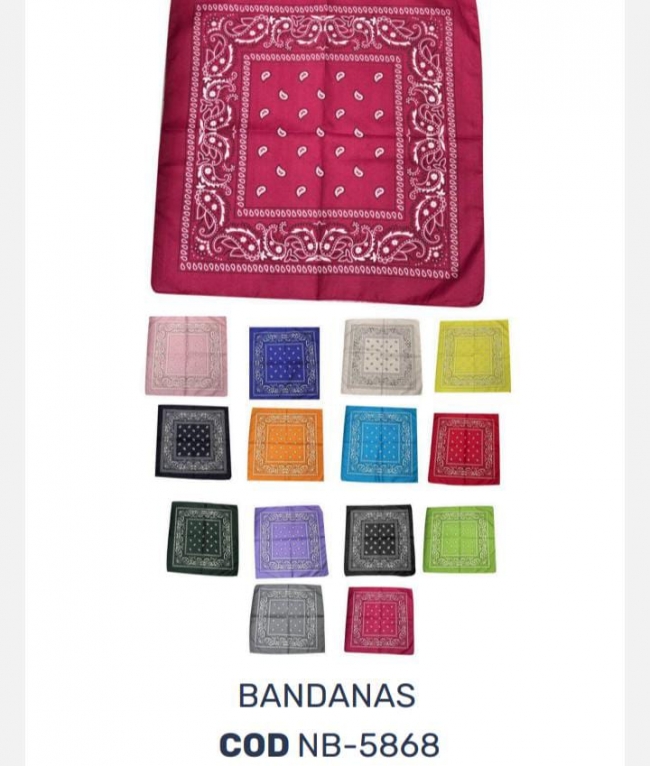 PAÑUELO BANDANA VARIOS COLORES