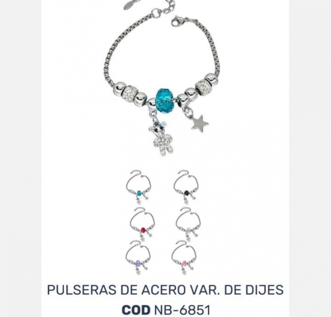 PULSERA ACERO TIPO PANDORA