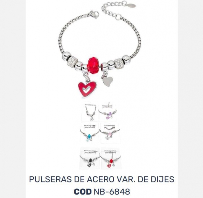PULSERA ACERO TIPO PANDORA