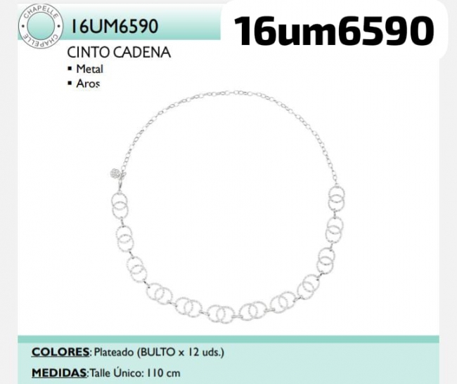 CINTO DAMA LA CHAPELLE T8