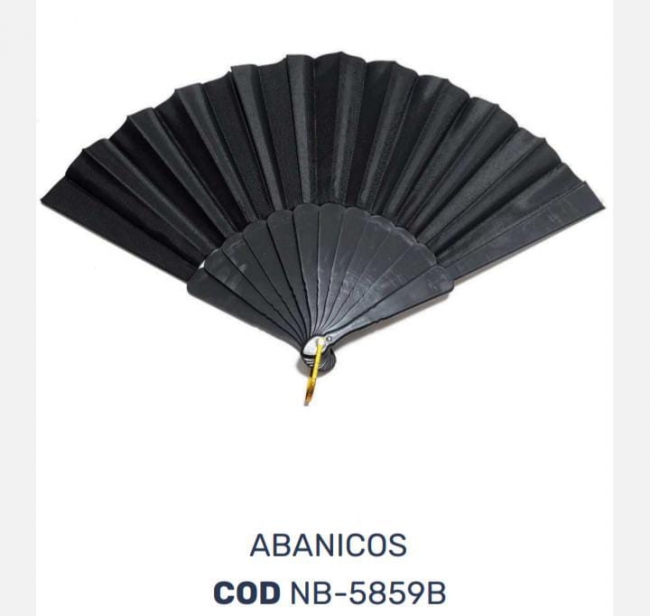 ABANICO  NEGRO X 6