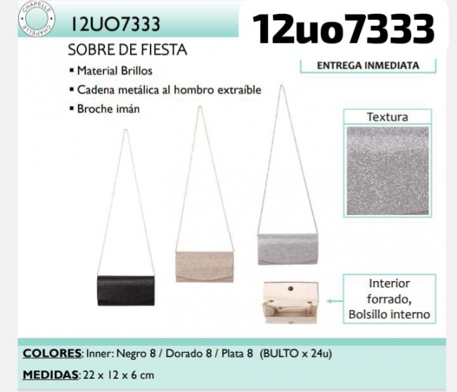 CARTERA DE FIESTA LA CHAPELLE T8