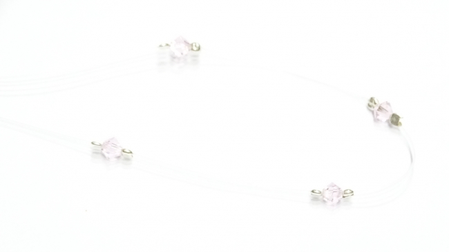 COLGANTE TANZA PLATA CON CUBIC NEGRO 40 CM 