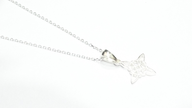 CADENA PLATA CON DIJE 45 CM