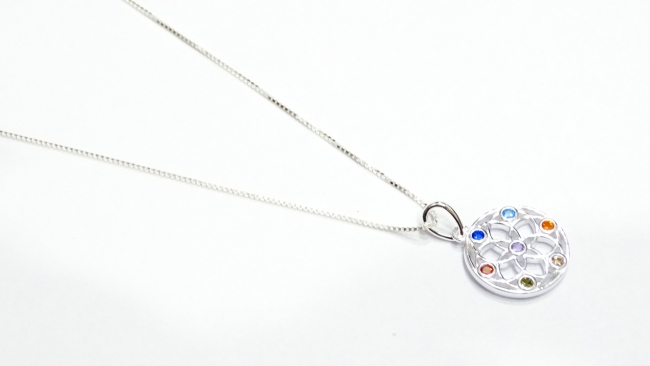 CADENA PLATA CON DIJE STRASS 45 CM