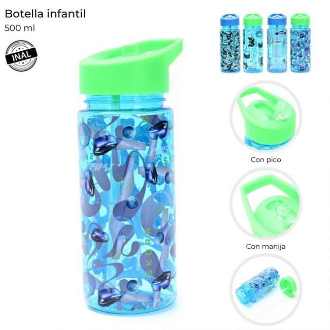 BOTELLA INFANTIL CON PICO SKORA 500 ML